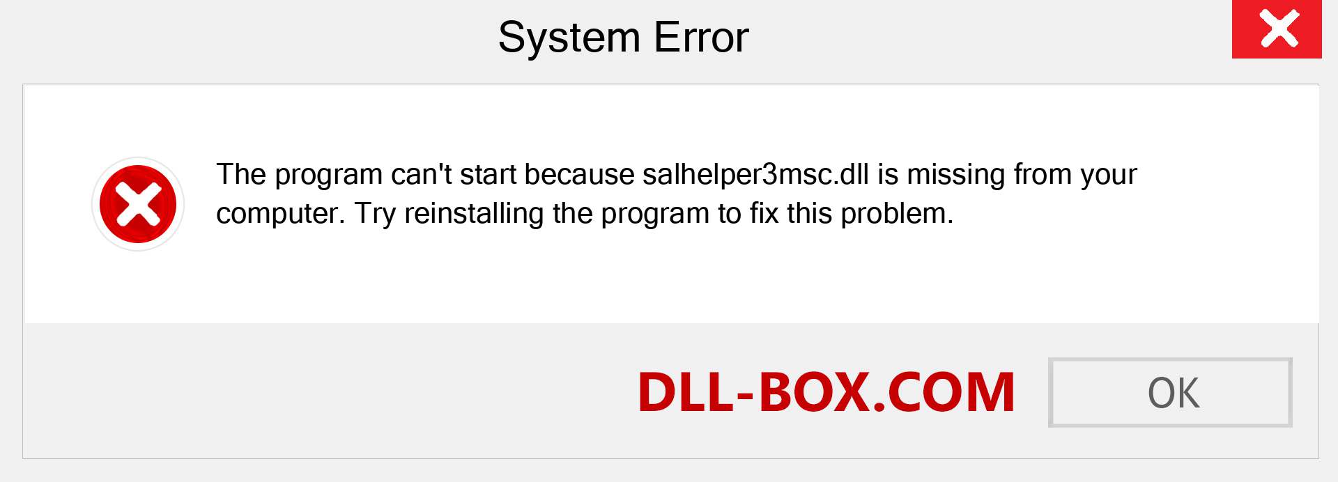  salhelper3msc.dll file is missing?. Download for Windows 7, 8, 10 - Fix  salhelper3msc dll Missing Error on Windows, photos, images